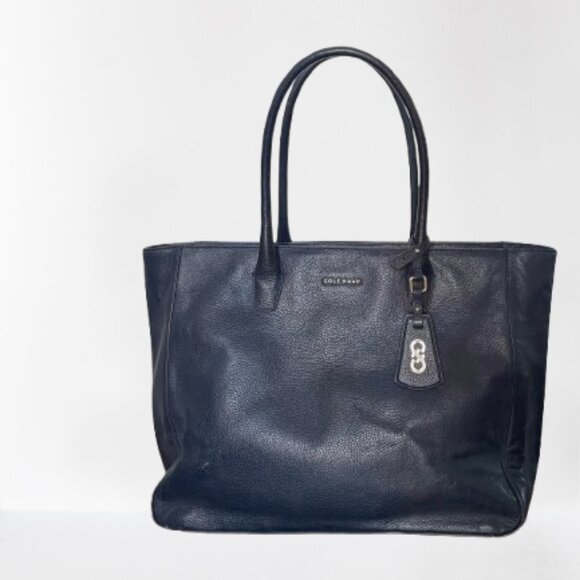 Colehaan Tote Bag, 100% Genuine Leather - Navy - Picture 2 of 6